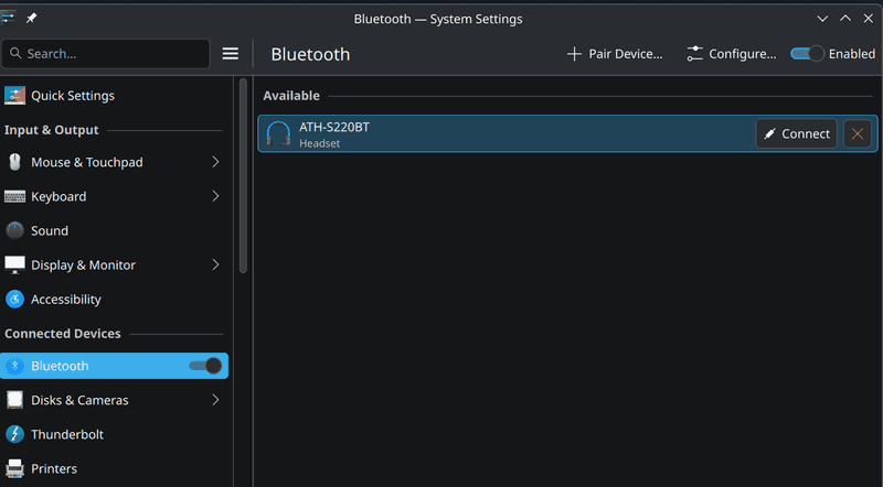 system settings