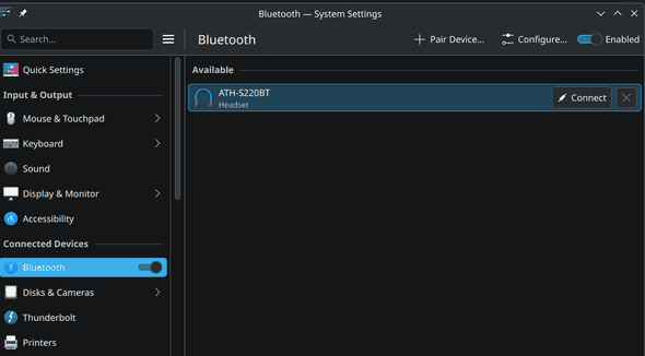 system settings