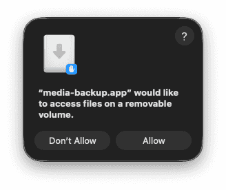 permission dialog