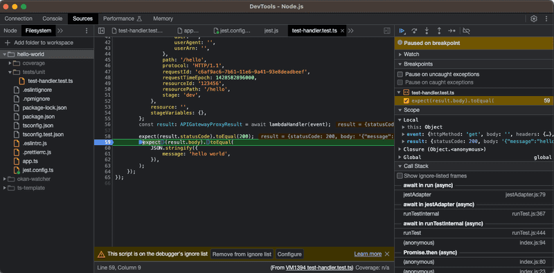 debug ts